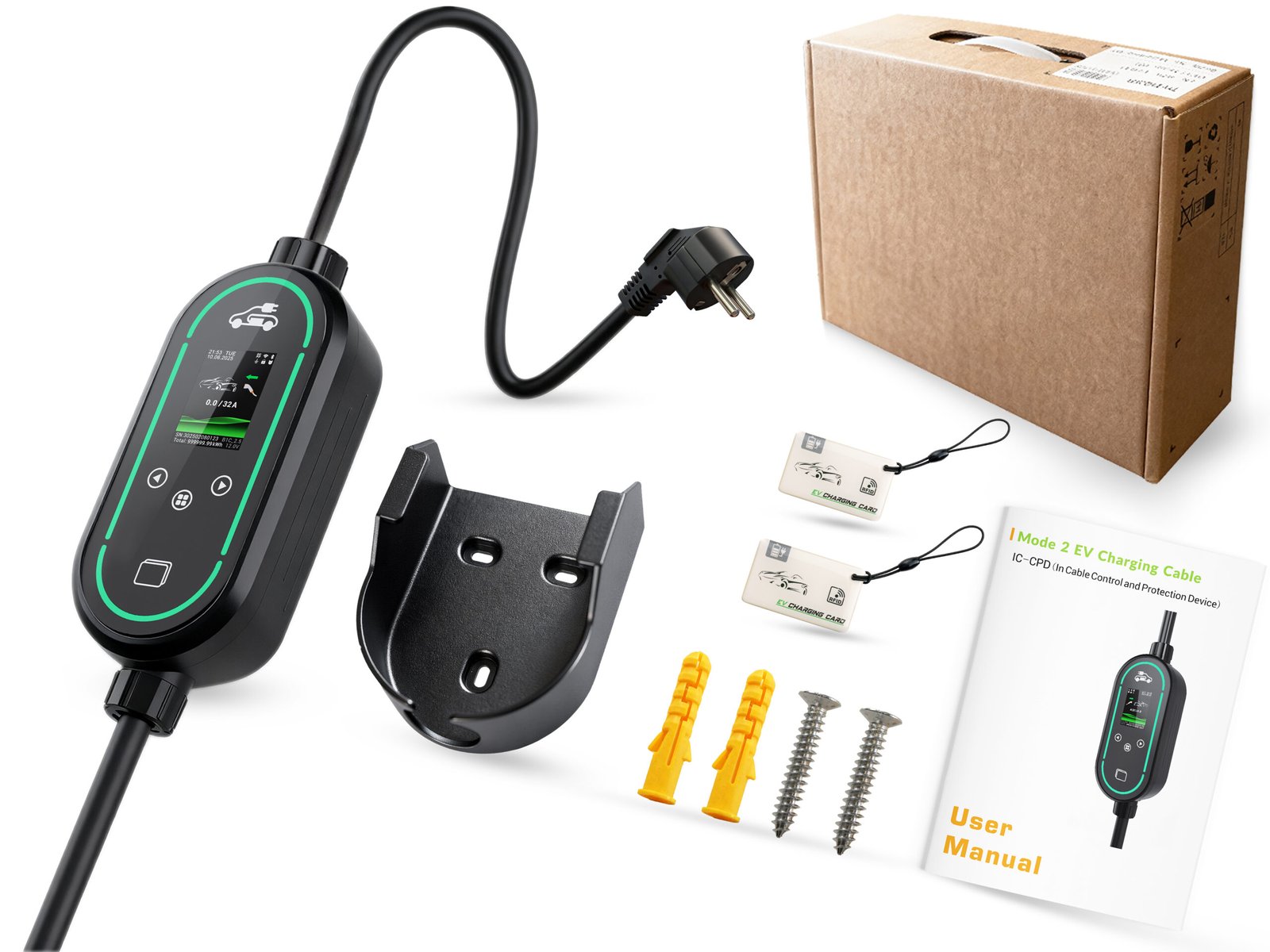 Cargador portátil para vehículos eléctricos de CA (máximo 11 kW, máximo 40 A)