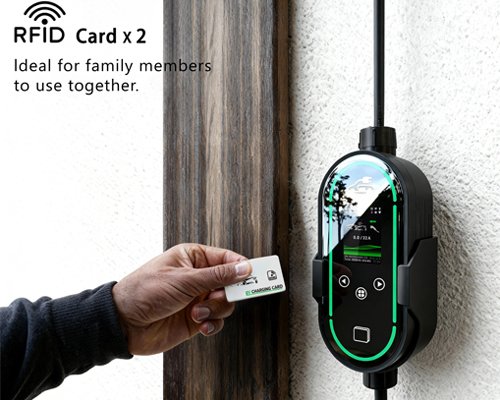 portable ev charger with rfid cards